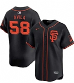 Men's San Francisco Giants #58 Nick Avila Black 2024 Black AlternateLimited Stitched Baseball Jersey Dzhi,baseball caps,new era cap wholesale,wholesale hats
